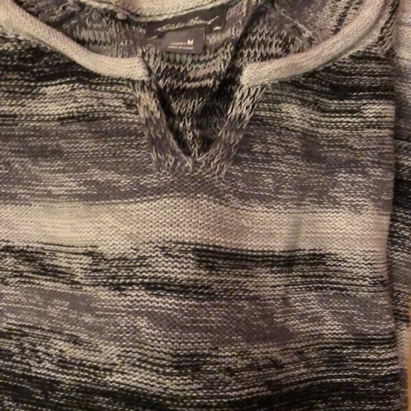 NWOT Eddie Bauer v-neck striped sweater - Picture 3 of 3